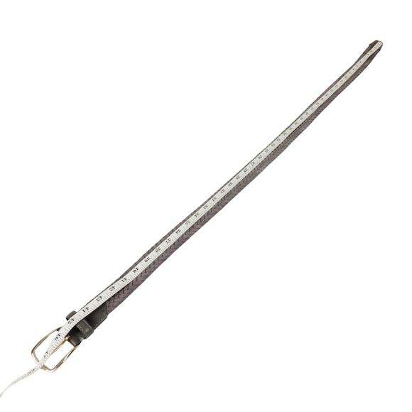 F.H. Wadsworth NYC Braided Gray Belt Brass Buckle Made in Italy Size 38 - Picture 4 of 6